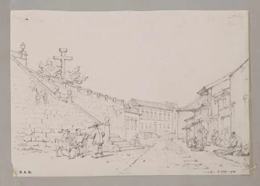 Mr. Baretto's House, Macao, by George Chinnery