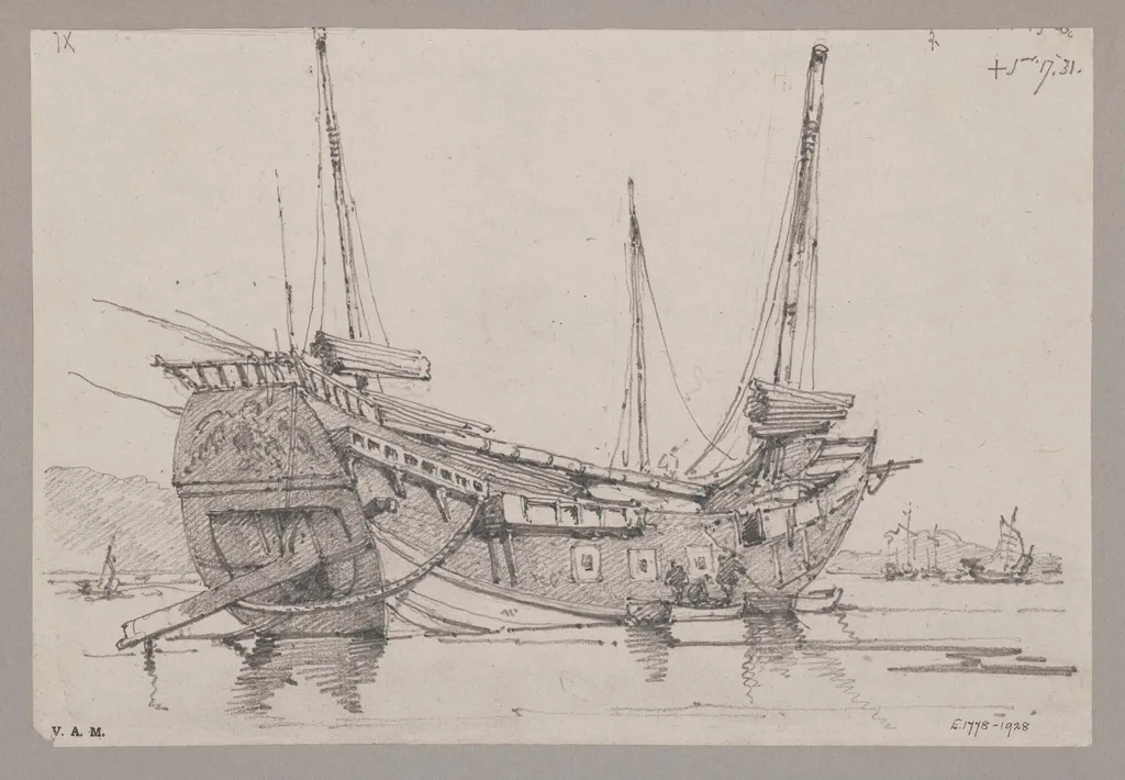 Old Chinese Junk, by George Chinnery, 12