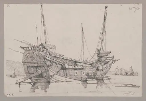 Old Chinese Junk, by George Chinnery