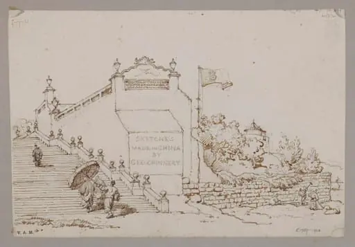 Part of Franciscan Church, Macao, by George Chinnery