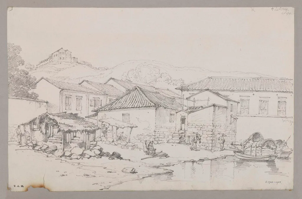 Part of the Praya Manduco and Penha Hill, Macao, by George Chinnery, 6