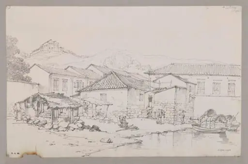 Part of the Praya Manduco and Penha Hill, Macao, by George Chinnery