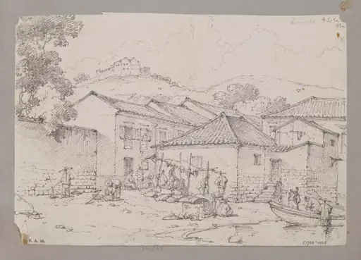 Part of the Praya Manduco, Macao, by George Chinnery
