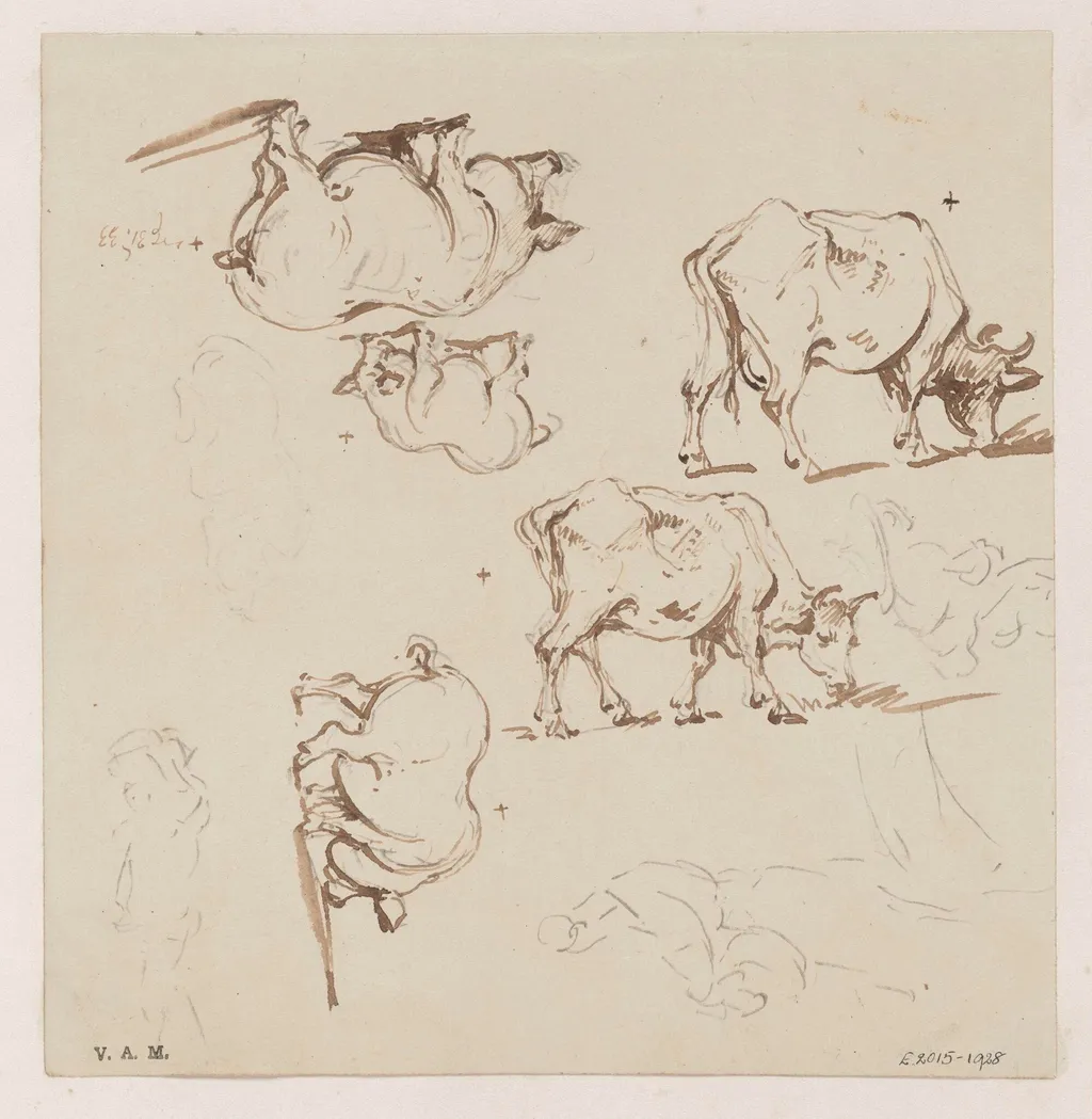 Pigs and cows, by George Chinnery, 20