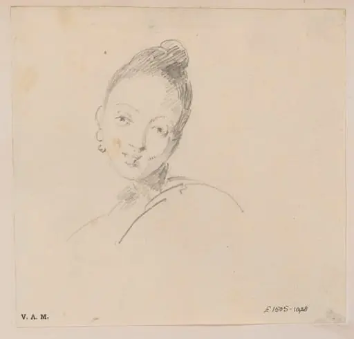 Portrait head of a Chinese woman, by George Chinnery