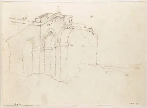 Ruins of an arcaded building, by George Chinnery