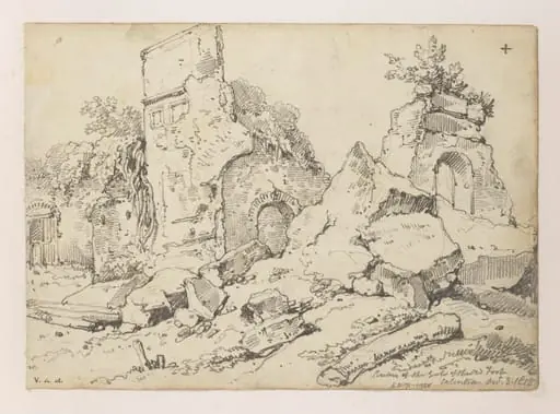 Ruins of the Old Fort, Calcutta, by George Chinnery