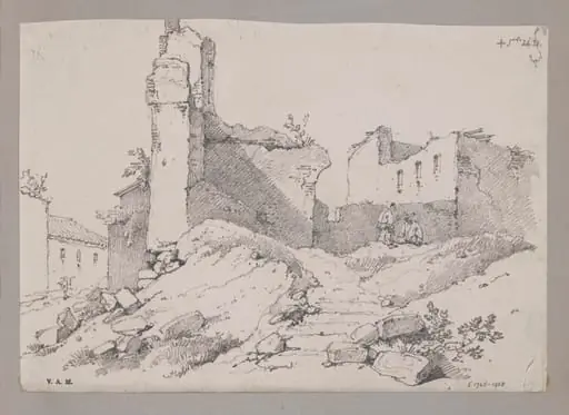 Ruins of the Swedish Factory, Macao, 1831, by George Chinnery