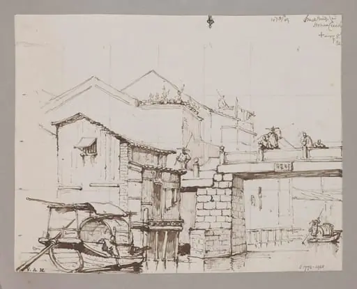 Small bridge near Honan, by George Chinnery