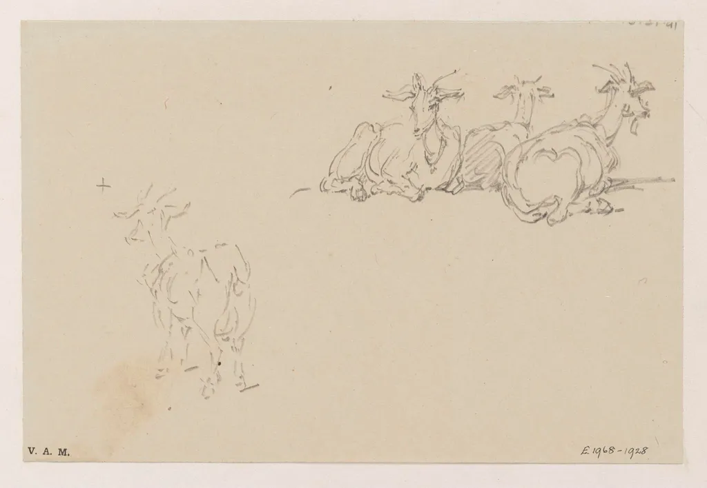 Studies of goats, by George Chinnery, 1