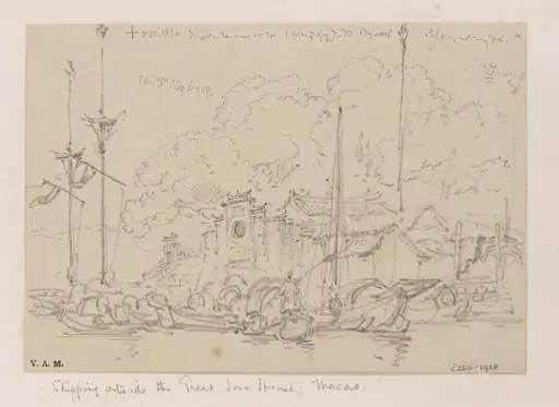 The A-Ma Temple, Macau, by George Chinnery