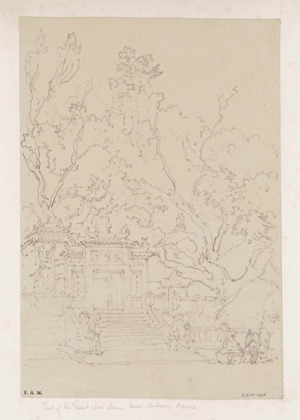 The A-Ma temple, Macau, by George Chinnery, 19