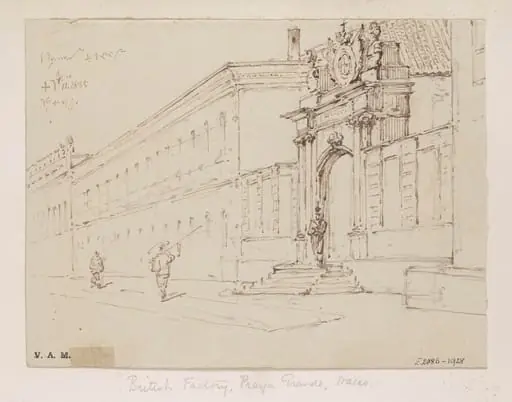 The British 'factory' on the Praya Grande, Macau, by George Chinnery