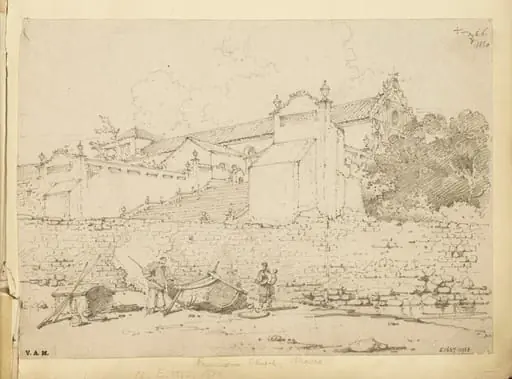 The church of S. Francisco, Macau, by George Chinnery