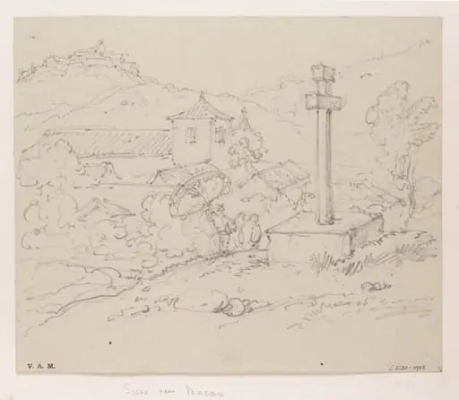 The church of S. Lazaro, Macau, by George Chinnery