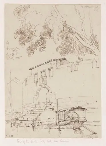 The 'Dutch folly fort', Canton (Guangzhou), by George Chinnery
