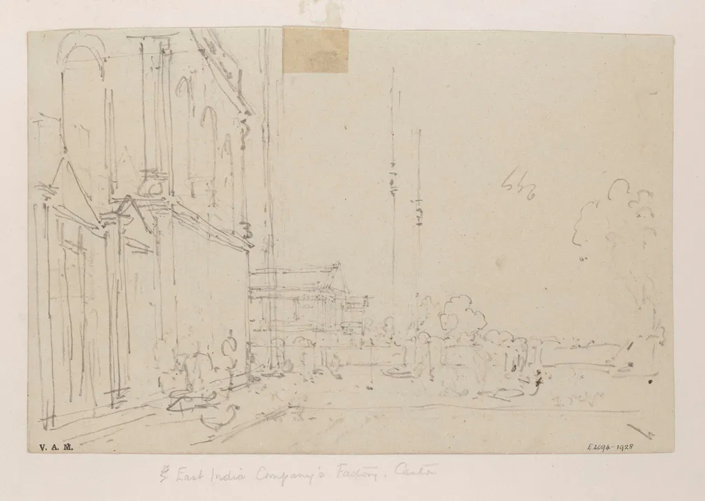 The East India Company's 'factory' in Canton (Guangzhou), by George Chinnery, 19