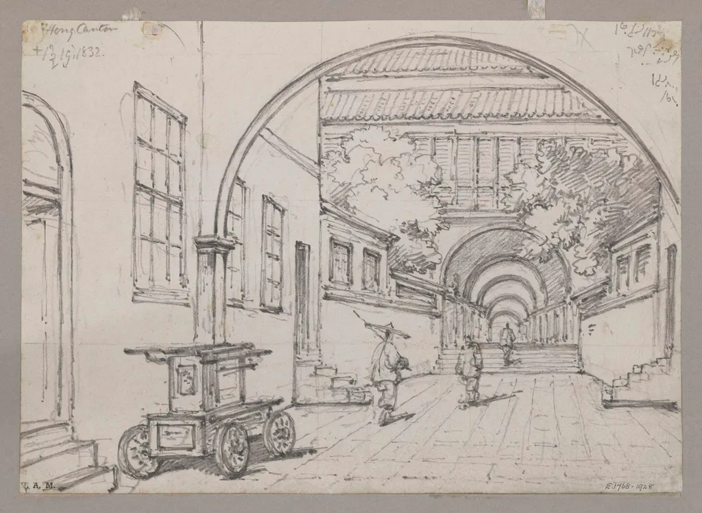 The East India Company's Hong, Canton, by George Chinnery, 14