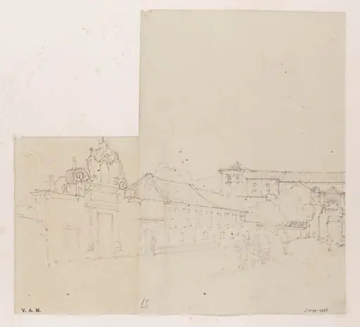 The gateway to the convent of Santa Clara, Macau, by George Chinnery