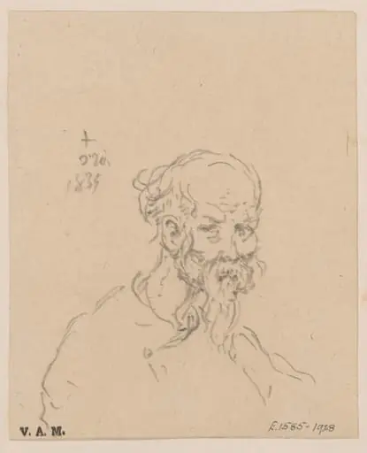 The head of an elderly Chinese man, by George Chinnery