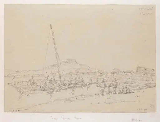 The Praya Grande, Macau, by George Chinnery