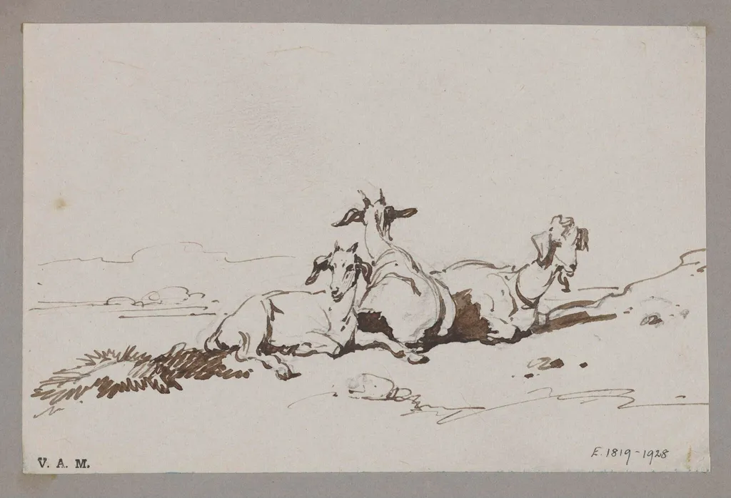 Three goats, by George Chinnery, 19