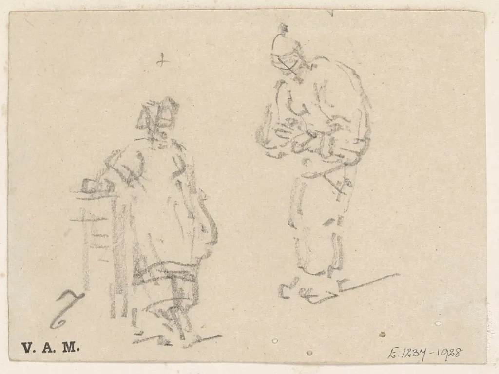 Two Chinese figures, by George Chinnery, 19