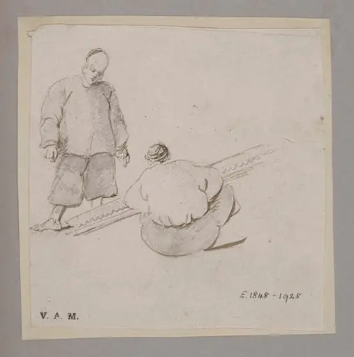 Two Chinese men, by George Chinnery