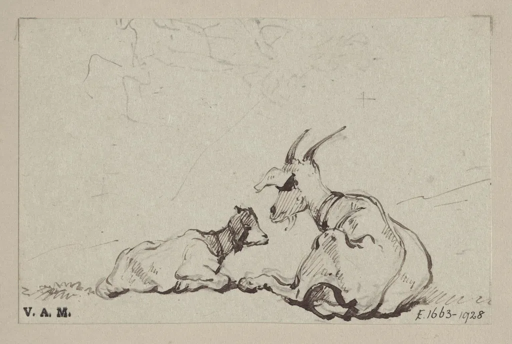 Two goats, by George Chinnery, 19