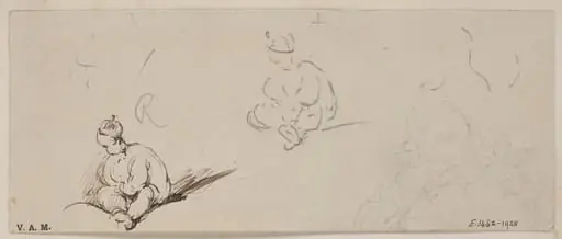 Two sketches of a Chinese child, by George Chinnery