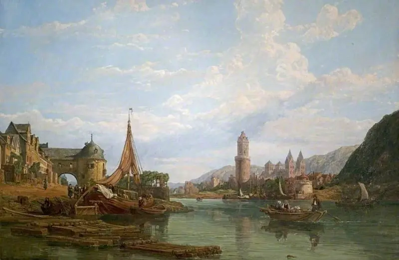 Andernach on the Rhine, Germany, by George Clarkson Stanfield