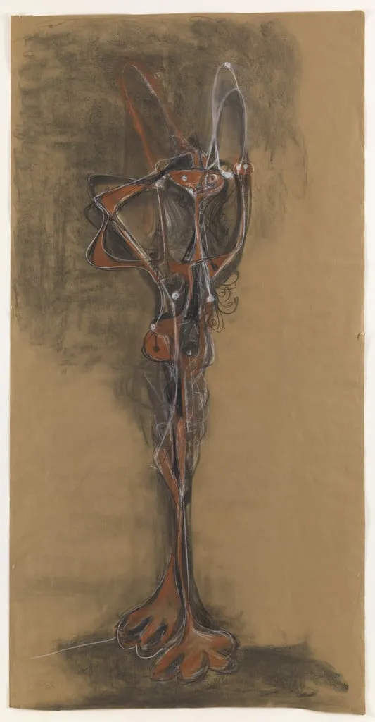Untitled, by George Condo, pastel, 1989