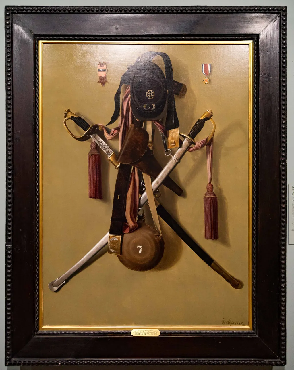 Civil War Regalia of Major Levi Gheen McCauley, by George Cope, oil, 1894