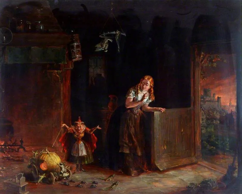 Cinderella, by George Cruikshank, oil, 1854