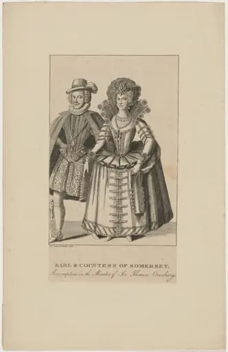 Earl and Countess of Somerset, Accomplices inthe Murder of Sir Thomas Overbury, by George Cruikshank