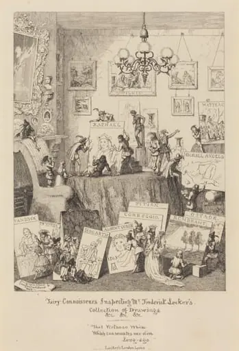 Fairy Connoisseurs Inspecting Mr. Frederick Locker's Collection of Drawings, by George Cruikshank