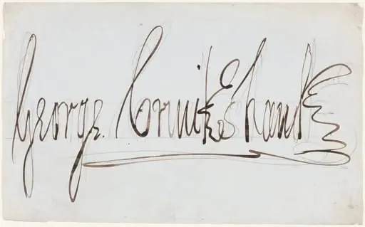 George Cruikshank (decorative signature), by George Cruikshank