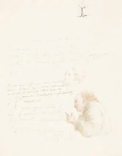 Half-Length of a Lawyer and Other Sketches, by George Cruikshank