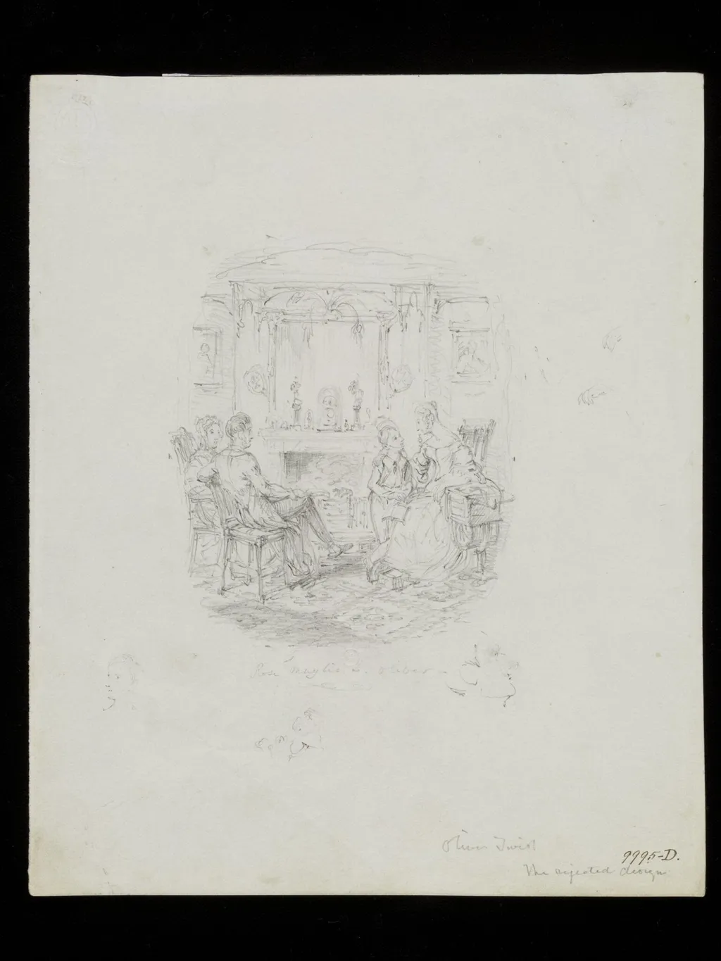 Rose Maylie and Oliver, by George Cruikshank, 1838