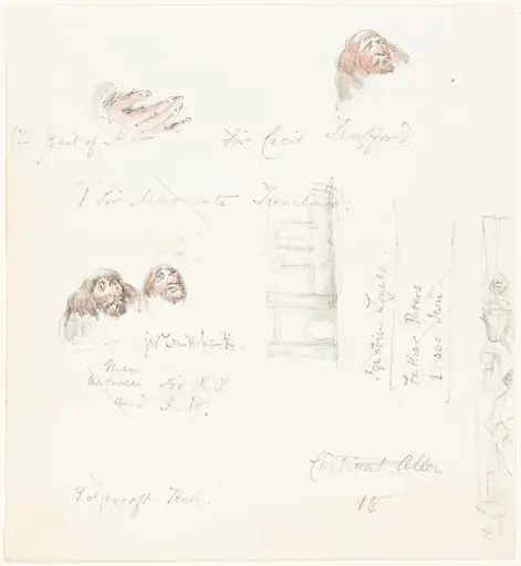Sketches of Grotesque Faces, by George Cruikshank