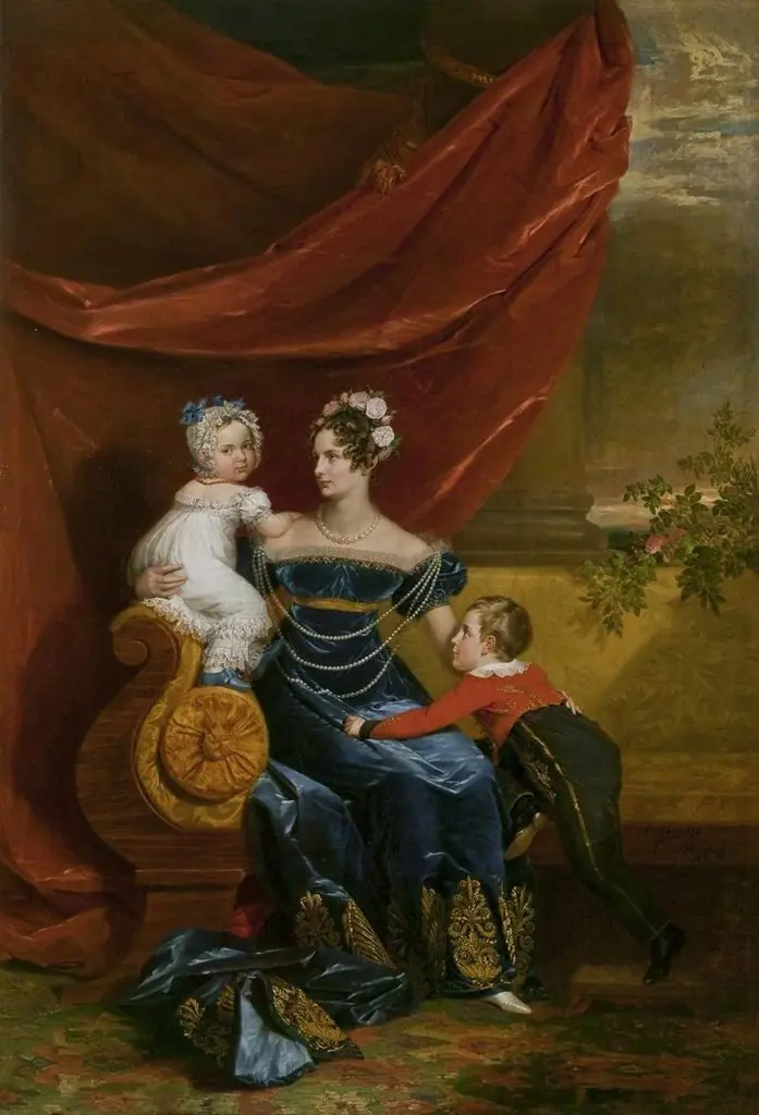 Portrait of Grand Duchess Alexandra Fiodorovna with Children, by George Dawe