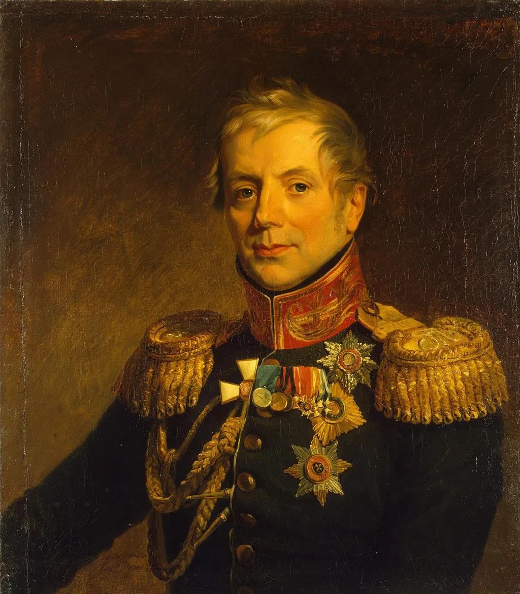 Portrait of Pyotr P. Konovnitsyn (1764-1822) (replica of the 1821 portrait), by George Dawe, oil, 1825