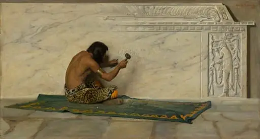 An Aztec Sculptor, by George de Forest Brush