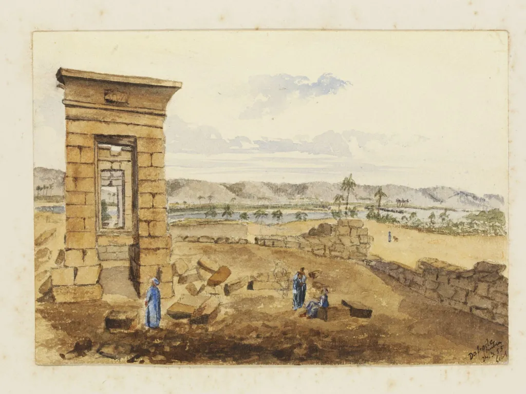 `Dabode Nubia ', by George de Sausmarez, watercolor, 1855