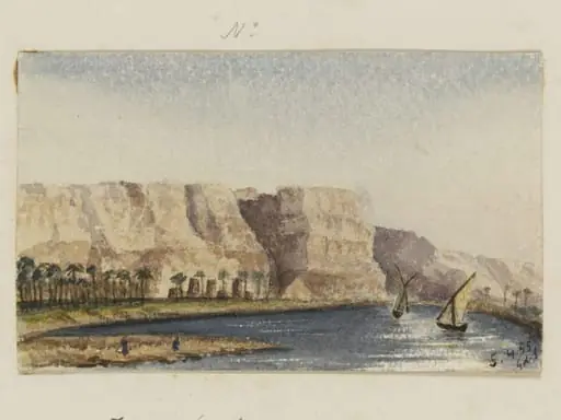 `Kusr-é-Syad. Opposite Choenoboscion. Upper Egypt', by George de Sausmarez