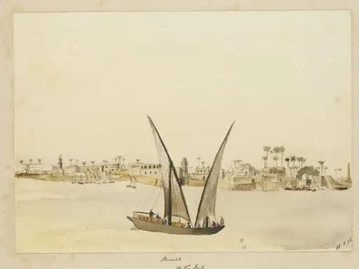 `Minieh  On the Nile', by George de Sausmarez