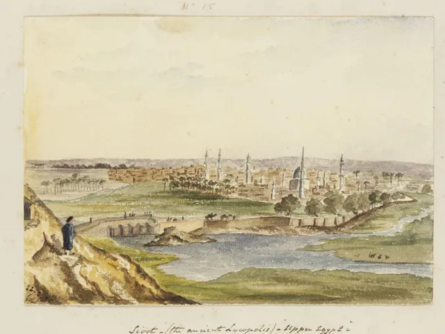 `Sioot - (the ancient Lycopolis.) - "Upper Egypt."  from the Stabl-Antar Hill' — George de Sausmarez
