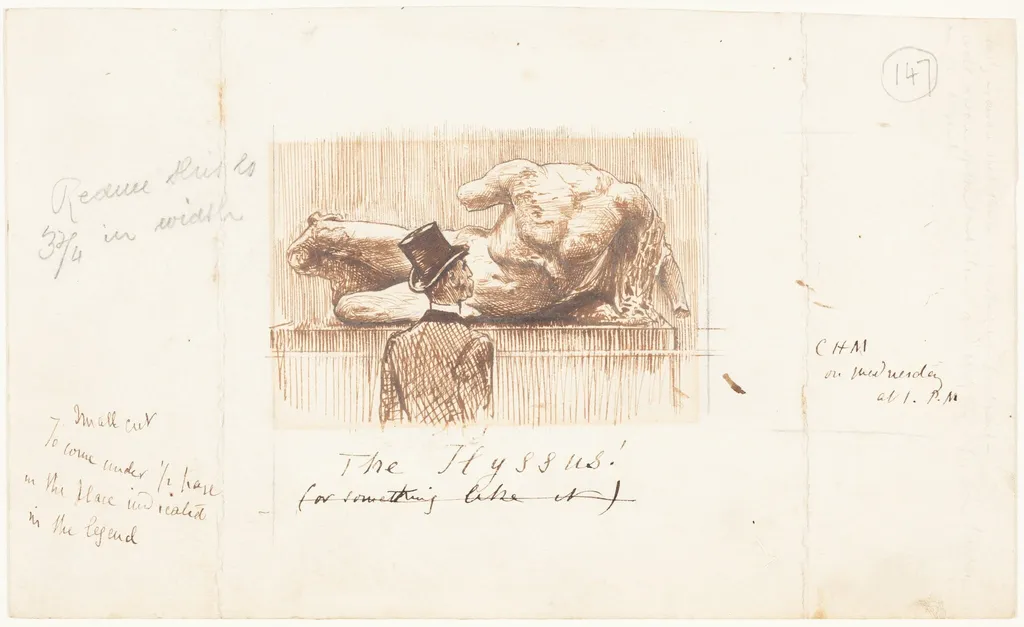 The Ilyssus!, by George Du Maurier, ink, 1880