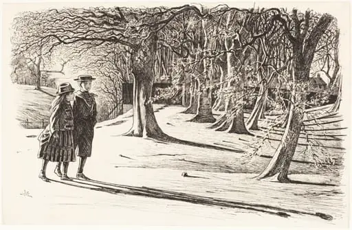 Two Children in the Snow, by George Du Maurier