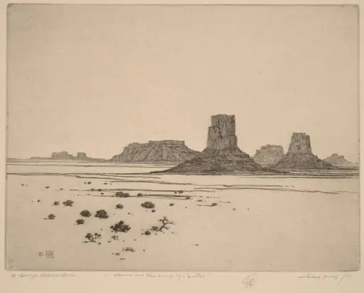 Dawn in the Land of the Buttes, by George Elbert Burr